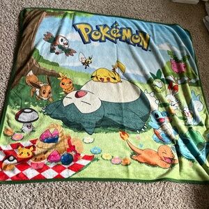 BNWOT super soft & colorful Pokemon fleece blanket for kids!
